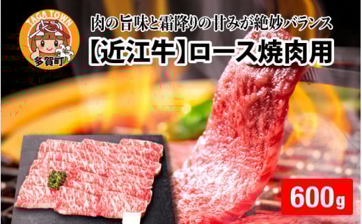 【日本三大和牛】近江牛ロース焼肉用 600g [D-01207]  / 近江牛肉 国産牛肉 国産牛 和牛 国産 霜降り 赤身 肉 お肉 鍋 冬 お歳暮 焼き肉 やきにく BBQ バーベキュー