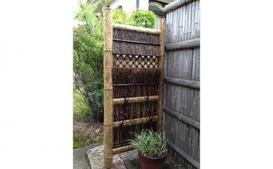 京竹工芸で和空間をつくる！　袖垣の定番・西山垣（幅75cm）◇