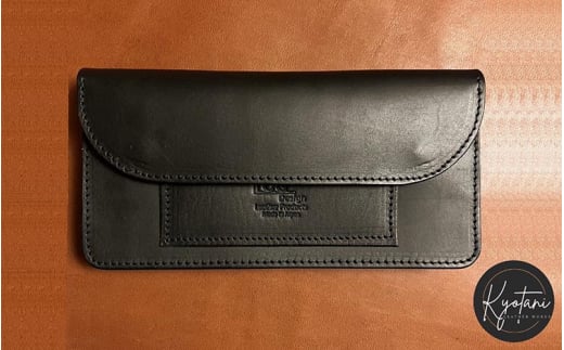 財布 美しいヌメ革で作られたロングトラッカーウォレット ブラック | 革 革製品 長財布 ロングウォレット ファスナー付き メンズ レディース ハンドメイド
