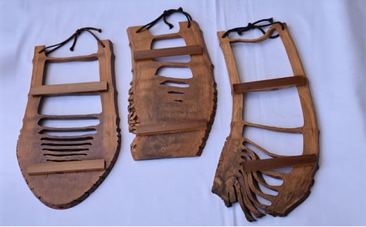 竹製品竹根柾割寸松庵（ミニ色紙）掛け（巾20cm前後）長さ18cm前後 [№5223-0034]