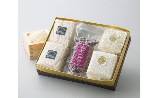 024I25 薦池大納言小豆・コシヒカリ・餅米セット[髙島屋選定品］
