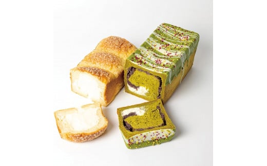 高級食パン プレミアムシリーズ 食パン 2本セット（チーズ／抹茶あずき＆マスカルポーネ）