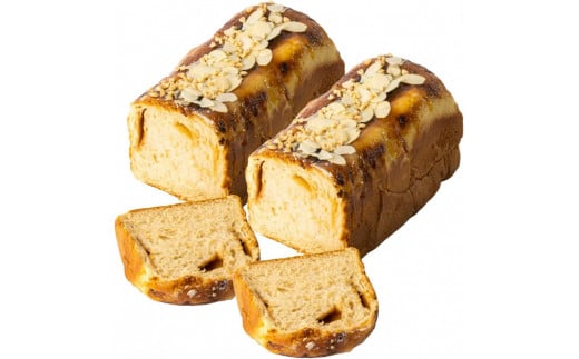 高級食パン プレミアムシリーズ ソルト生キャラメル&アーモンドブリュレ食パン 2本セット