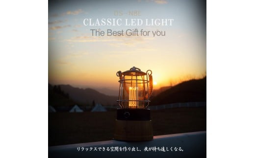 LEDランタン 調光 乾電池＆充電兼用 最長80H点灯 電球色 明るさ調節 無段階調整 充電式ランタン DS-N8E