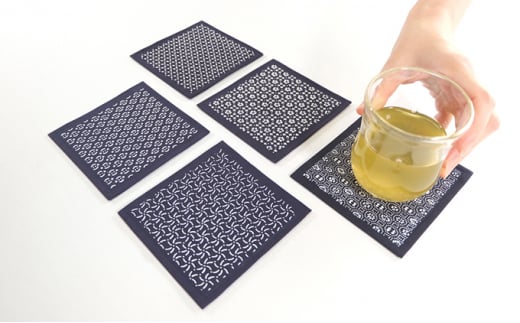 手捺染コースター「伝統小紋柄セット」