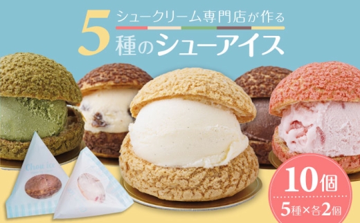 シューアイス 10個セット / アイス シューアイス スイーツ デザート 冷菓 バニラ チョコレート ストロベリー 抹茶 ラムレーズン 大阪府 / 大阪府藤井寺市/株式会社Ciel CoCo [BLBH001]