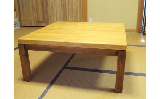 手作り木製 ローテーブル「こたつにも使ってね」【007A-057】