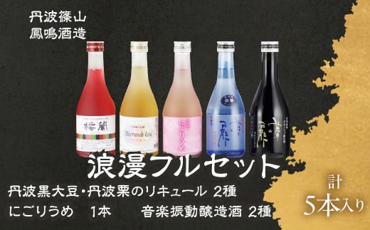浪漫フルセット　RY-5 兵庫県 丹波篠山市 日本三大杜氏 「伝統的酒造り」ユネスコ無形文化遺産 たんば とうじ 熱燗 冷や