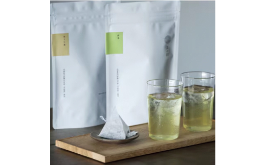 丹波茶(煎茶・ほうじ茶)の巾着セット　ティーバッグ合計20個