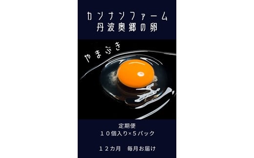 【１２ヶ月定期便】丹波奥郷の卵　やまぶき　４５個+５個破卵補償　(約3㎏）