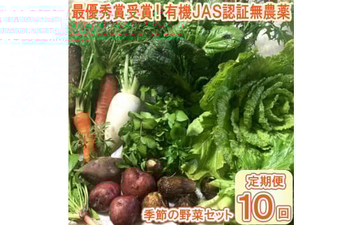 【最優秀賞受賞！甘味＆栄養】有機JAS認証の無農薬、チヨちゃんの野菜10ヶ月定期[960]