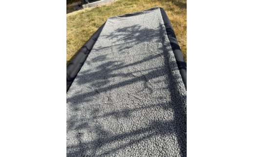 キャンプ・車中泊にアルバートン社の赤外線を吸収して発熱する難燃ボアで作るコットカバー(グレー)【1607369】