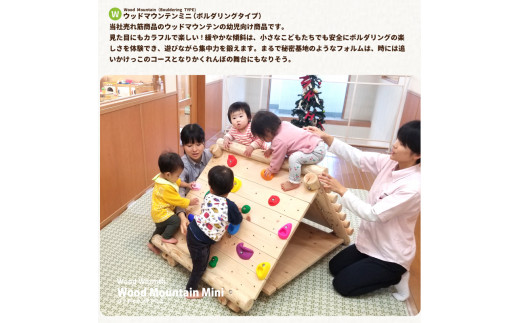 ウッド マウンテン ミニ( ボルダリング タイプ ) | アスレチック 遊具 公園 自然工房 奈良県 上北山村 国産木材 新築 お祝い プレゼント 入学 入園