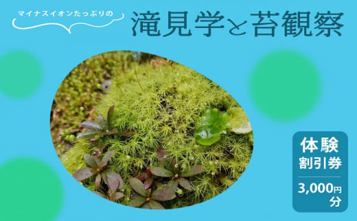 「マイナスイオンたっぷりの滝見学と苔観察」体験割引券(3,000円分) | マイナスイオン 滝 たき タキ 苔 こけ コケ 観察 自然 奈良県 上北山村