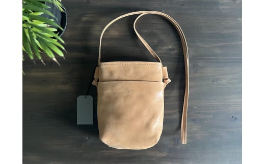 革職人が作る　本革サコッシュL　【ナチュラル】