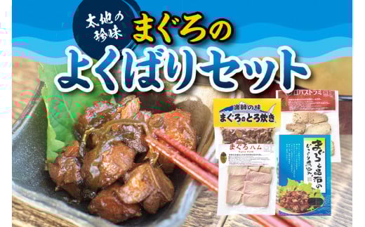 まぐろのよくばりセット 4種 ( まぐろのとろ炊き、まぐろと昆布のじっくり煮込み(箱入り)、まぐろハム、マグロパストラミ )【kin001】