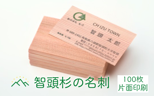 G1-1「山形地区振興協議会」杉名刺 100枚(片面印刷)