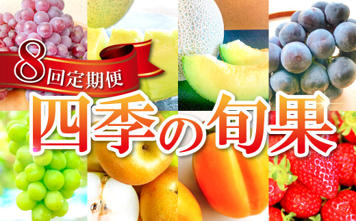 【定期便】益田市四季の旬果定期便 8種【フルーツ 定期便 果物 くだもの 先行予約 期間限定 数量限定 季節限定 早期予約 デラウェア 葡萄 ぶどう ブドウ アムスメロン アールスメロン 巨峰 シャインマスカット 梨 なし 西条柿 いちご 苺 イチゴ】