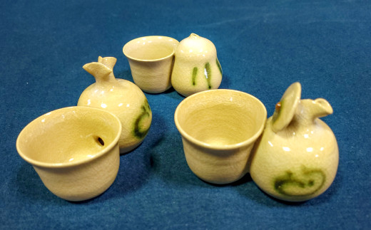 雪舟焼 袋盃 よりどり2個セット【選択】【袋盃 2個 徳利 盃 一体型 酒器 おしゃれ  雪舟焼  陶器 セット ギフト 贈答 プレゼント 贈り物】