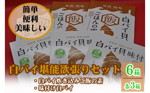 1303 白バイ堪能欲張りセット(炊き込みご飯の素3箱・味付け3箱)