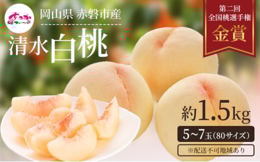桃 2026年 先行予約 清水 白桃 をお届け!約1.5kg 5~7玉 糖度センサー選果 糖度12度以上 もも モモ 岡山県 赤磐市産 国産 フルーツ 果物 ギフト あみかフルーツ 果汁 産地直送
