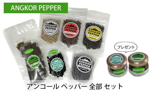アンコール ペッパー 全部 セット ( 乾燥 ・ 生 塩蔵 )★ プレゼント 付き★ 胡椒 スパイス 調味料 カンポット産