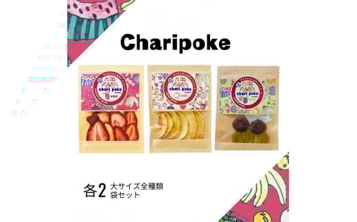 ドライフルーツ Chari poke チャリポケ 塩 ドライ果実 3種 セット 大サイズ 岡山