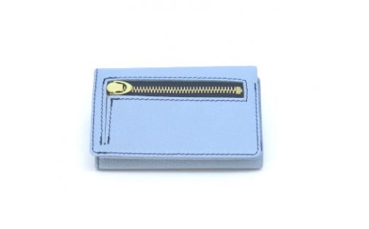 ★【限定20/ライトブルー】コンパクトウォレット【革工房いんのしま 牛革 財布】