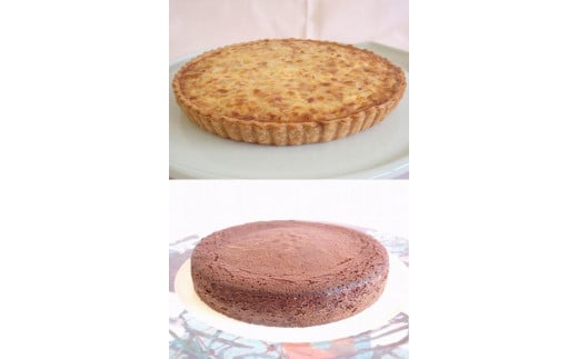 【ナティーク城山】パンチェッタキッシュ&ガトーショコラのセット【キッシュ 洋食 フレンチ ケーキ チョコレート 食品 グルメ 人気 おすすめ 広島県  尾道市】