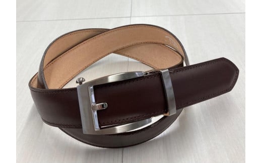 革工房いんのしまスマートロック式牛革 ベルト(色:チョコ)【レザー 小物 ファッション ギフト 贈り物 プレゼント 人気 おすすめ 広島県  尾道市】