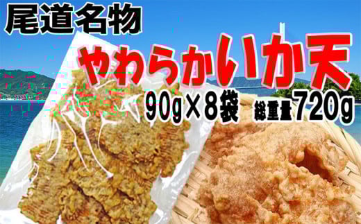 【8袋】尾道やわらかいか天＜訳あり不揃い＞【おつまみ おやつ 菓子 天ぷら 食品 トッピング お好み焼き 人気 おすすめ 広島県 尾道市】