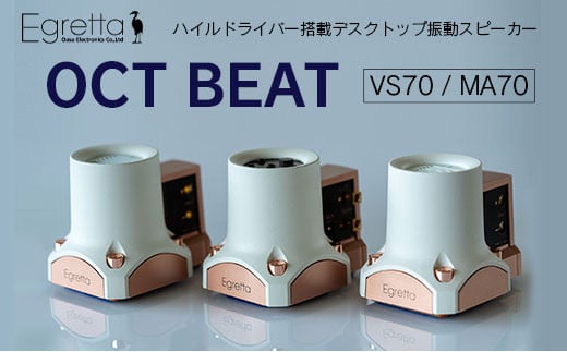 スピーカー デスクトップ 超小型 オーディオ Egretta ハイルドライバー搭載デスクトップ振動スピーカー OCT BEAT アンプセット