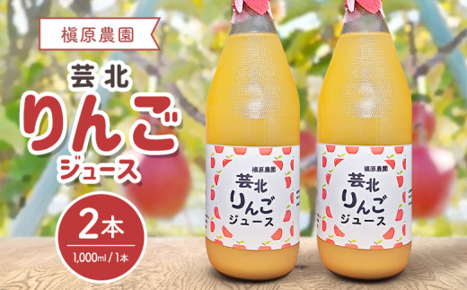 りんごジュース 芸北りんご 槇原農園 果汁100% ストレートジュース 1,000ml 2本_MA077_003