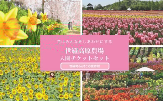 No.216 花畑ペア入園チケット【世羅高原農場】 / 観光農園 入場券 広島県