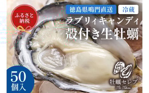 【牡蠣セレブ】ラブリィキャンディ ×50個    生食  カキ 殻付き 生牡蠣 かき 鳴門  かき ブランド牡蠣 海鮮 魚介 貝類 焼き牡蠣 蒸し焼き カキフライ アヒージョ 牡蠣ご飯