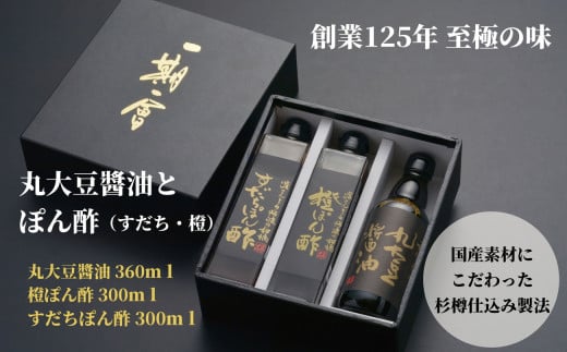 調味料 詰め合わせ 3本 セット 醤油 ぽん酢 すだちぽん酢 橙ぽん酢 肉料理 刺し身 サラダ しゃぶしゃぶ 餃子 鍋 大豆 国産 徳島産 贈答 ギフト プレゼント お歳暮