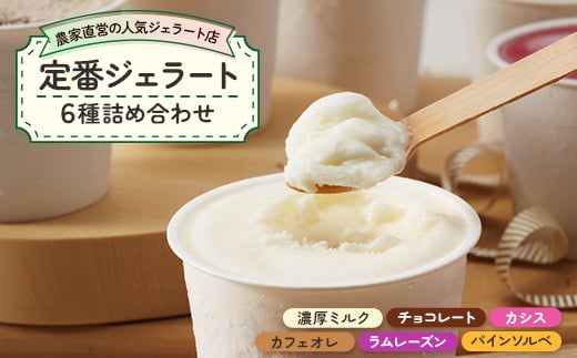 <人気セット6種>農家直営の人気ジェラート店 ジェラート詰め合わせ【1422049】