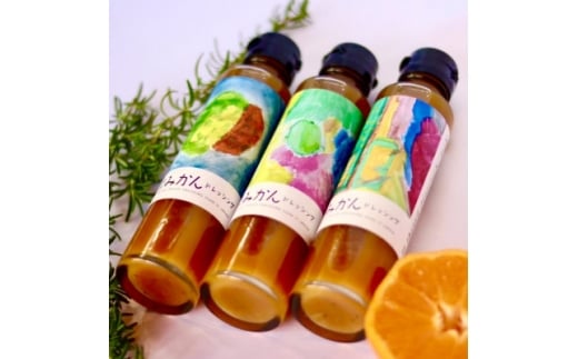 《デザイン違い3本》徳島県産 情熱みかんドレッシング【1649543】
