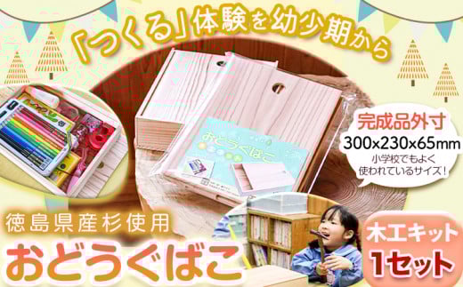 おどうぐばこ 木工 キット 1セット 一般社団法人かみかつ森林環境公社 《30日以内に順次出荷(土日祝除く)》  木工 キット 工作 キット 徳島県杉 道具箱 小学生 子ども 夏休み 宿題 課題 家族 ファミリー 手作り 木工製品 徳島県 上勝町 送料無料
