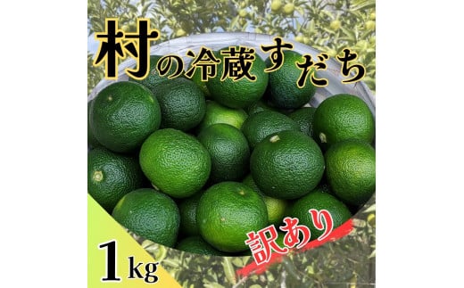 [先行予約] 村の『訳あり』冷蔵すだち 1kg [10月中旬-12月末頃出荷予定][配送不可地域あり]※離島 | スダチ 柑橘 佐那河内 さなごうち 徳島 とくしま 果汁 1キロ 訳あり 訳アリ 不揃い