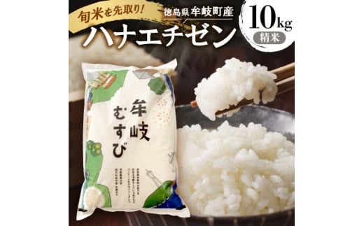 令和7年産「新米を先取り!徳島県牟岐町産ハナエチゼン10kg(精米)」<安心の検査米>【1647471】