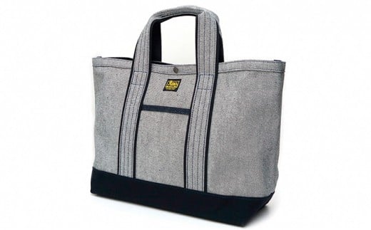 カジュアルデニムトート/サイズE ライトデニム×ブラック