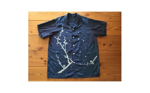 藍染めのアロハシャツ(梅)【1128216】