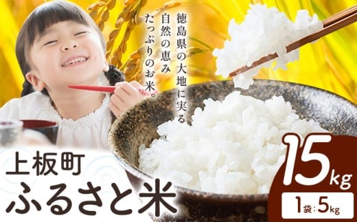 もちもち美味しい! 上板町ふるさと米 精米 15kg 《10月中旬-11月末頃出荷》徳島県 上板町 お米 米 白米