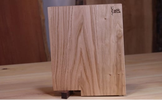 [№5911-0227]栗のまな板スタンド付き大