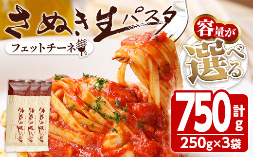 ＜容量が選べる＞さぬき生パスタ (フェットチーネ) (750g) パスタ スパゲッティ スパゲティ デュラムセモリナ コシ もちもち さぬき 香川県 半生 小麦 麺 【man189】【こんぴらや販売】