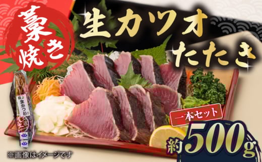 藁焼き　生カツオたたき一本セット（冷蔵）約500g 3～4人前【土佐黒潮水産】 [ATCQ001]
