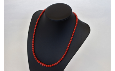 C-8 1級品地中海産赤珊瑚(サルジ)ネックレス