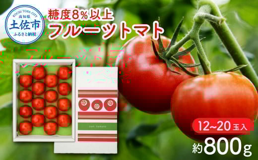 フルーツトマト(約800グラム) 12~20玉入り 糖度8度以上 フルーツトマト ふるーつとまと とまと トマト 甘い 濃厚 美味しい 箱入り 野菜 料理 サラダ お取り寄せグルメ 高知県産