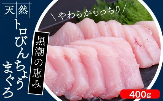 104010 トロびんちょうまぐろ400g (200g×2袋) ビントロ まぐろ 鮪 刺身トロ ビンチョウマグロ ビンチョウ 冷凍 /高知県 奈半利町